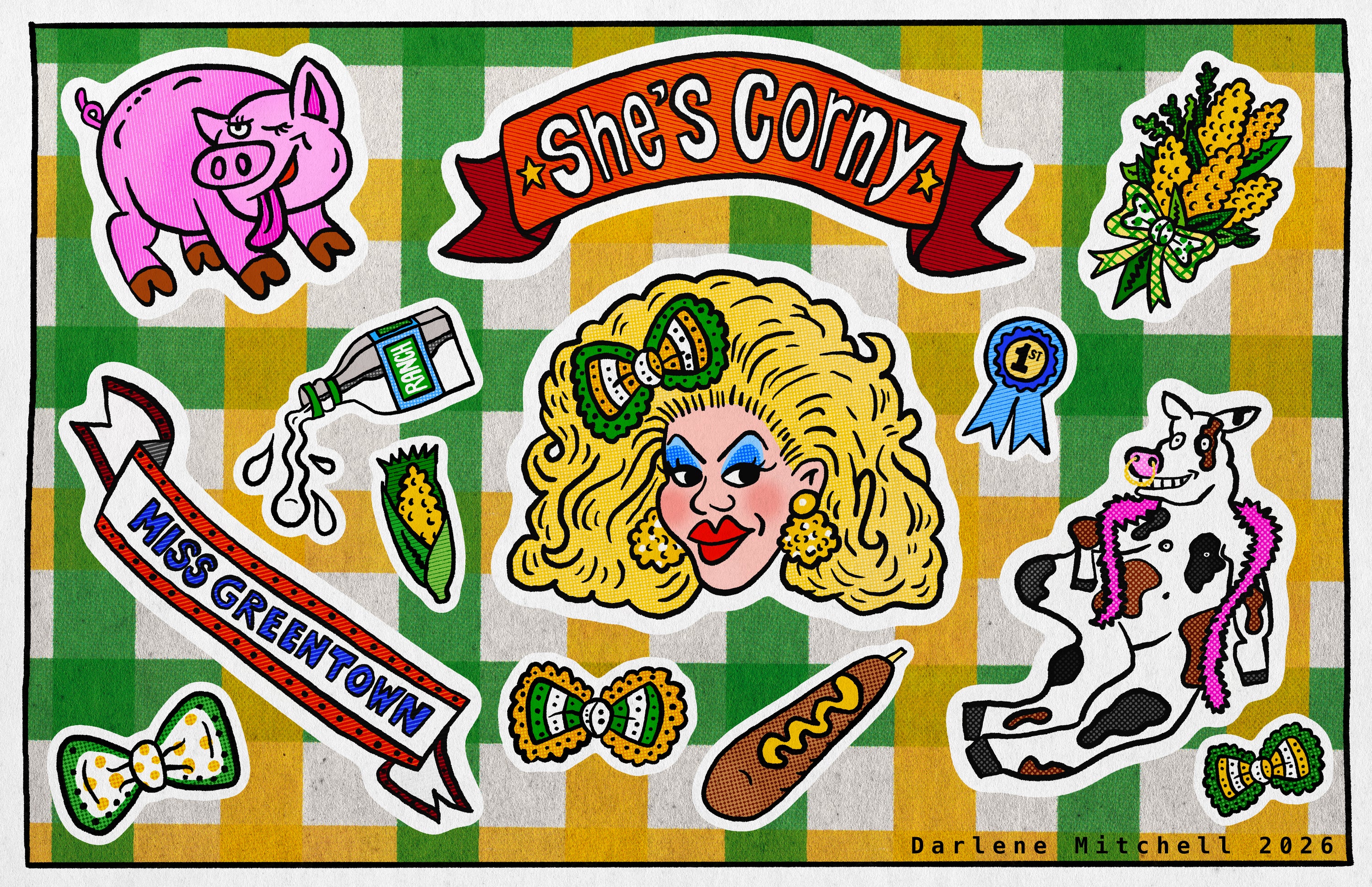She's Corny Sticker Sheet