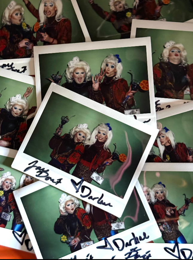 Darlene and Tammie Signed Polaroids